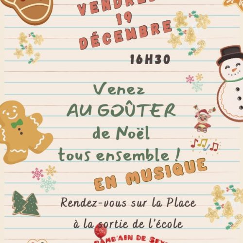 Goûter de Noël – Vendredi 19 décembre 2025